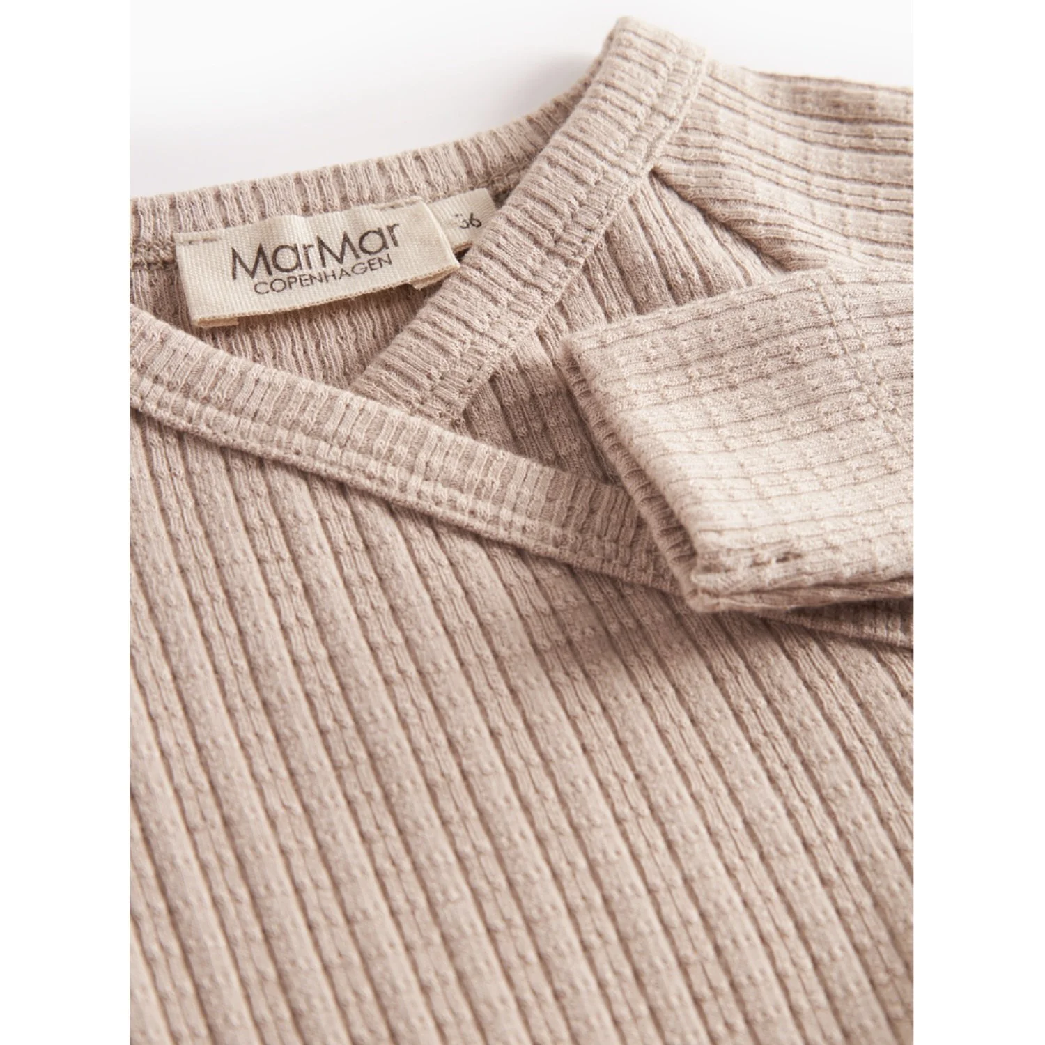 MarMar New Born Modal Pointelle Rib Soft Beige Rubello Onesies - Image 4
