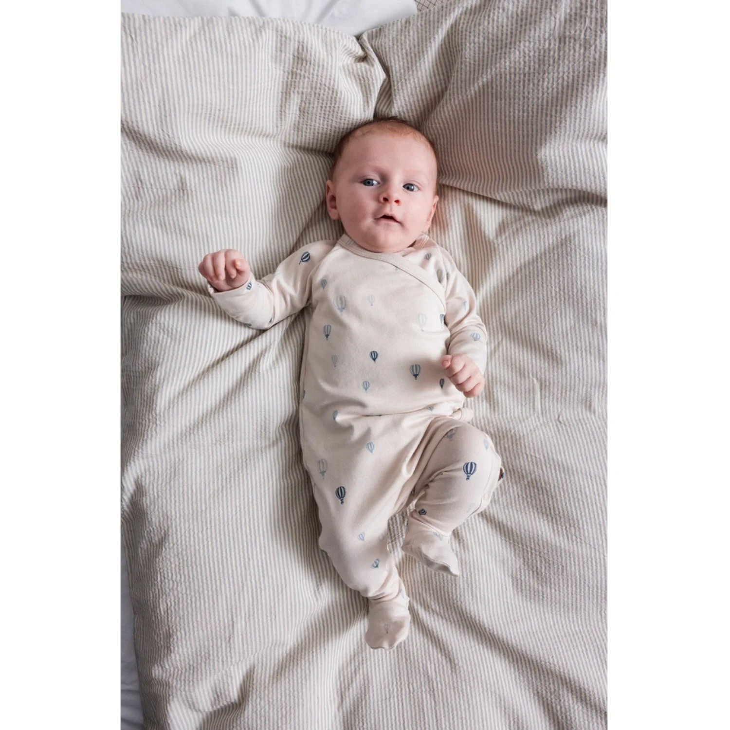 MarMar New Born Modal Smooth Print Air Balloon Rubello Onesies - Image 2