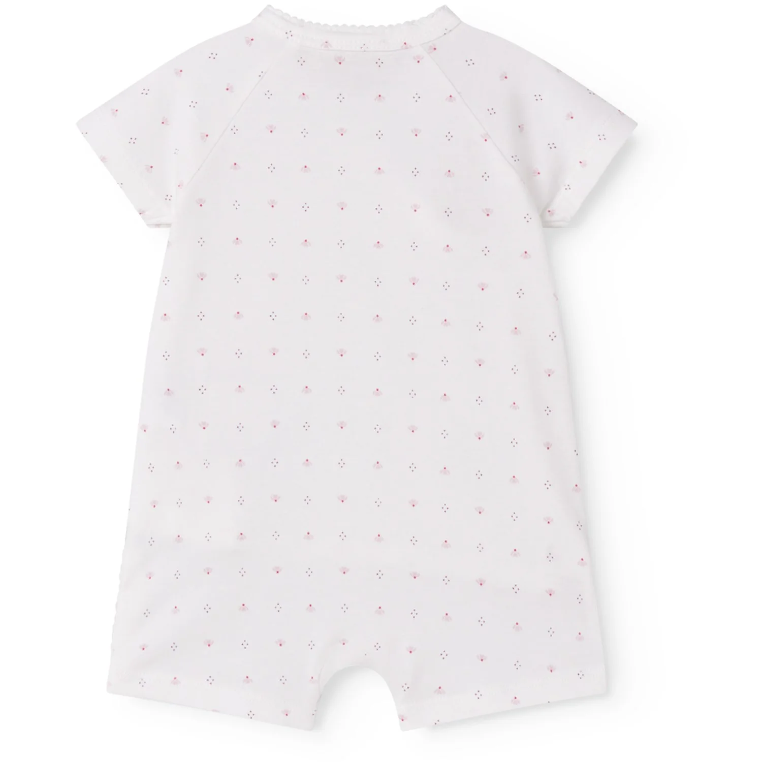 MarMar New Born Modal Smooth Print Tiny Tulip Rap Summer Romper - Image 4