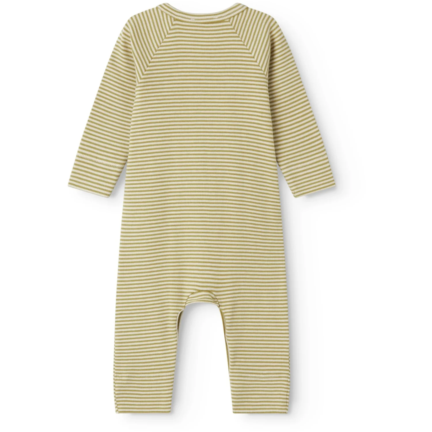 MarMar Newborn Modal Fine Rib Olive Stripe Rikke Onesie - Image 5