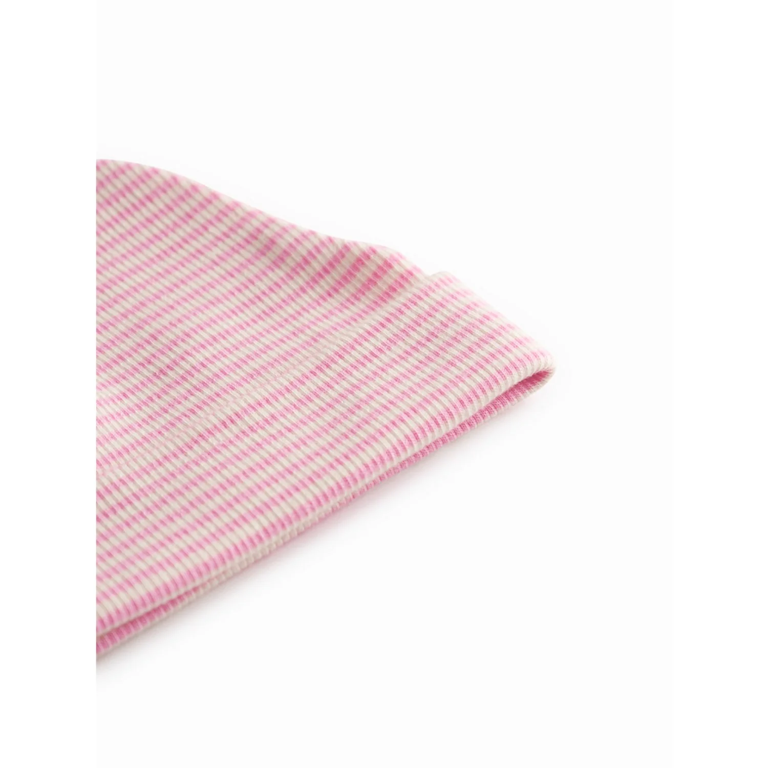 MarMar Newborn Modal Fine Rib Pink Stripe Aiko Hat - Image 4