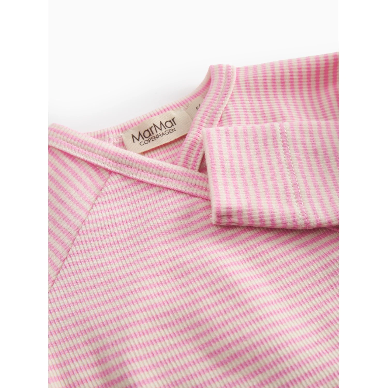 MarMar Newborn Modal Fine Rib Pink Stripe Bellis Body - Image 2