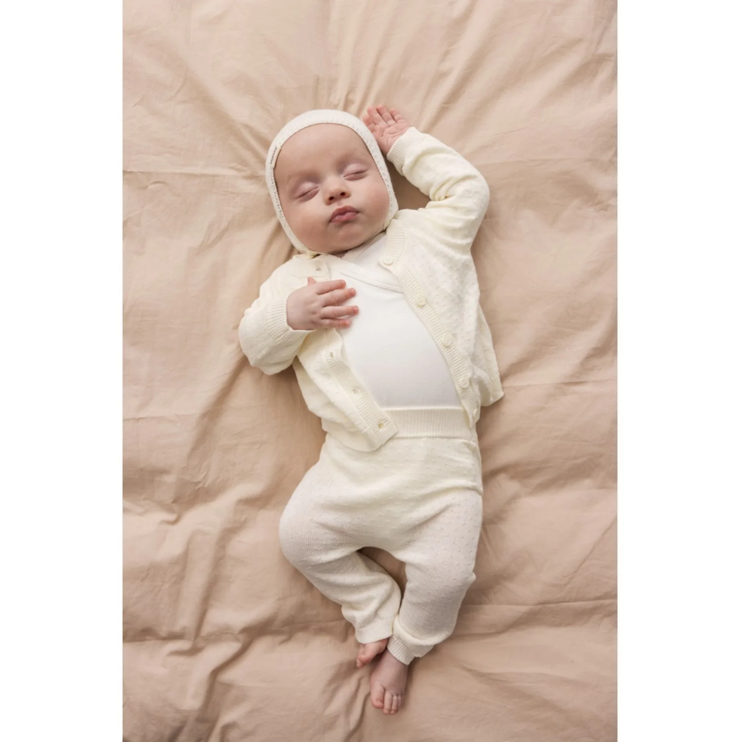 MarMar Newborn Modal Mix Mini Dots Gentle White Taki Knitwear - Image 2