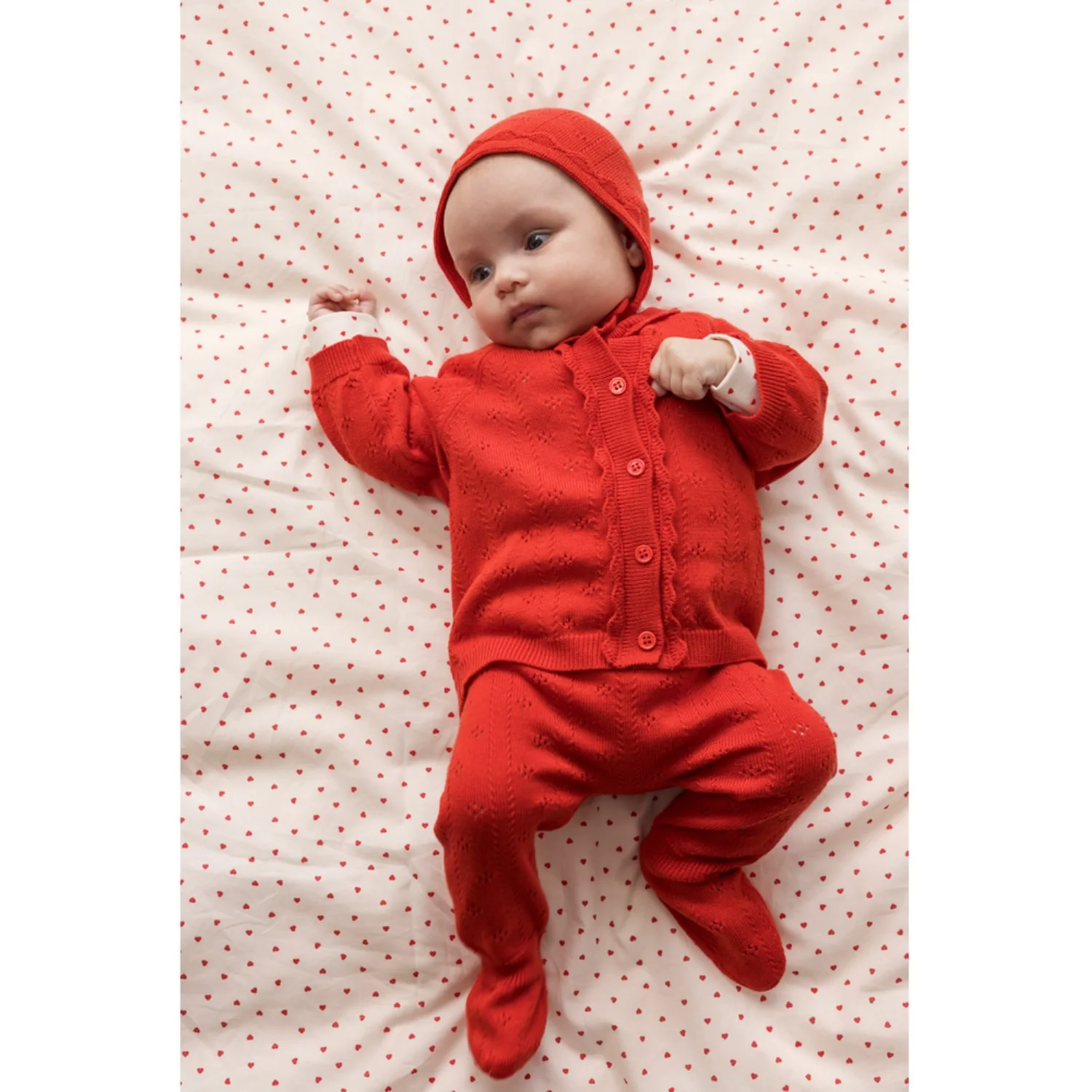 MarMar Newborn Modal Mix Pointelle Poppy Axa Hat - Image 2