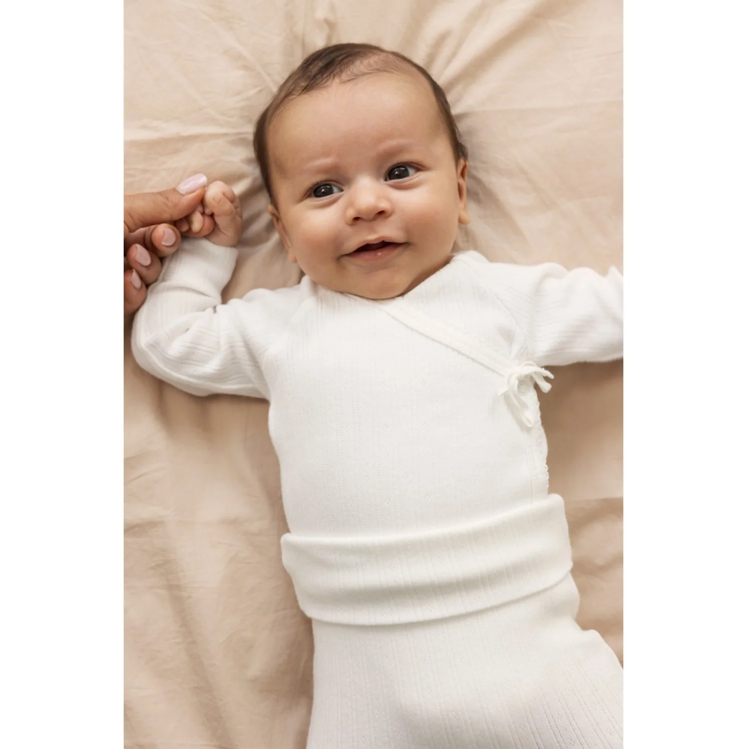 MarMar Newborn Modal Pointelle Gentle White Belita Body - Image 2