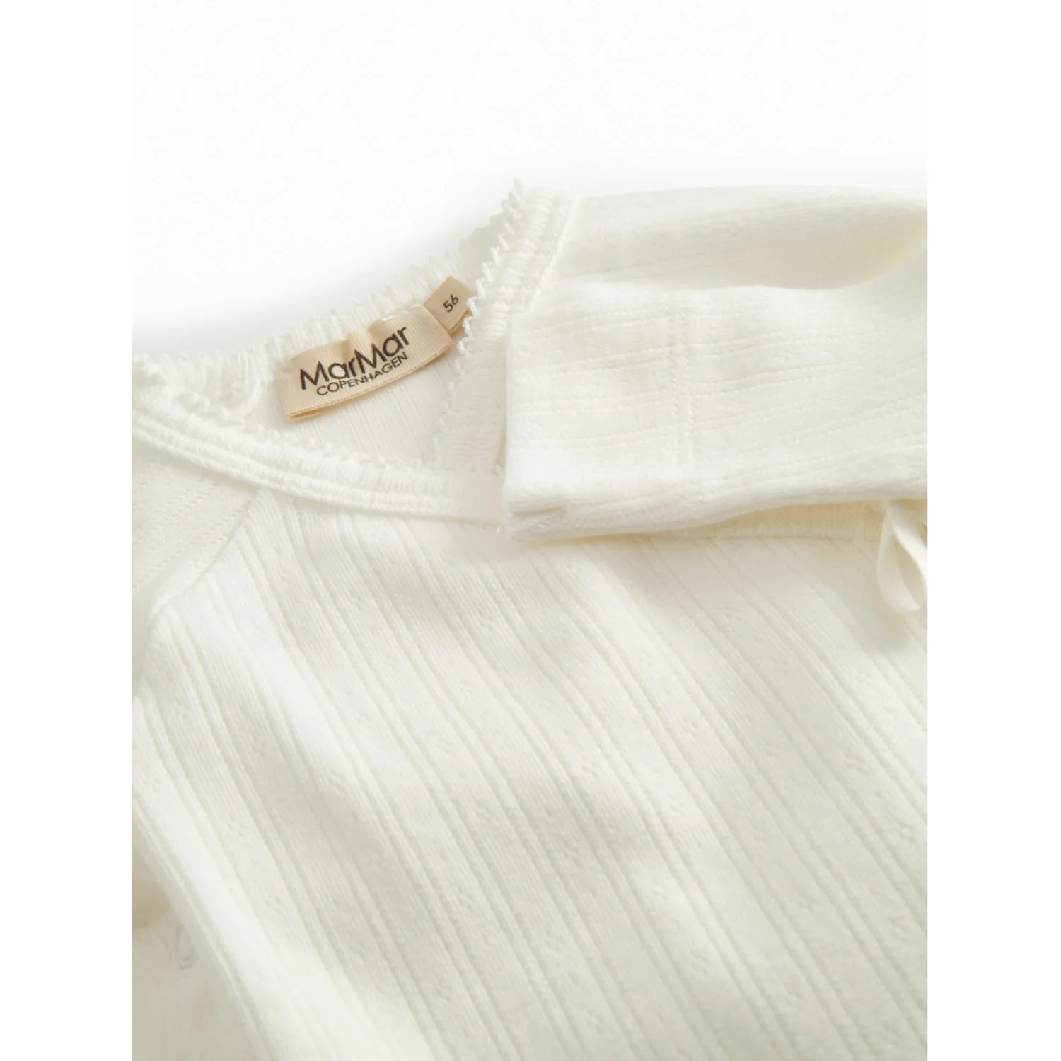 MarMar Newborn Modal Pointelle Gentle White Belita Body - Image 3