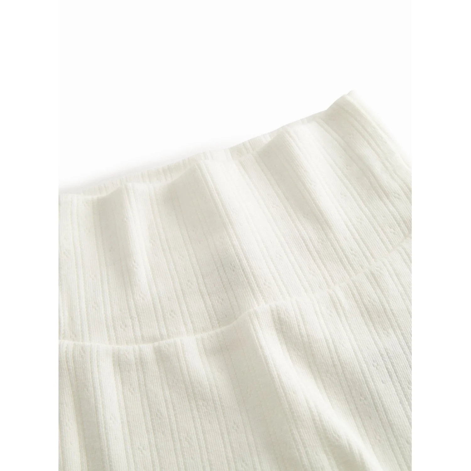 MarMar Newborn Modal Pointelle Gentle White Piva Pants - Image 3