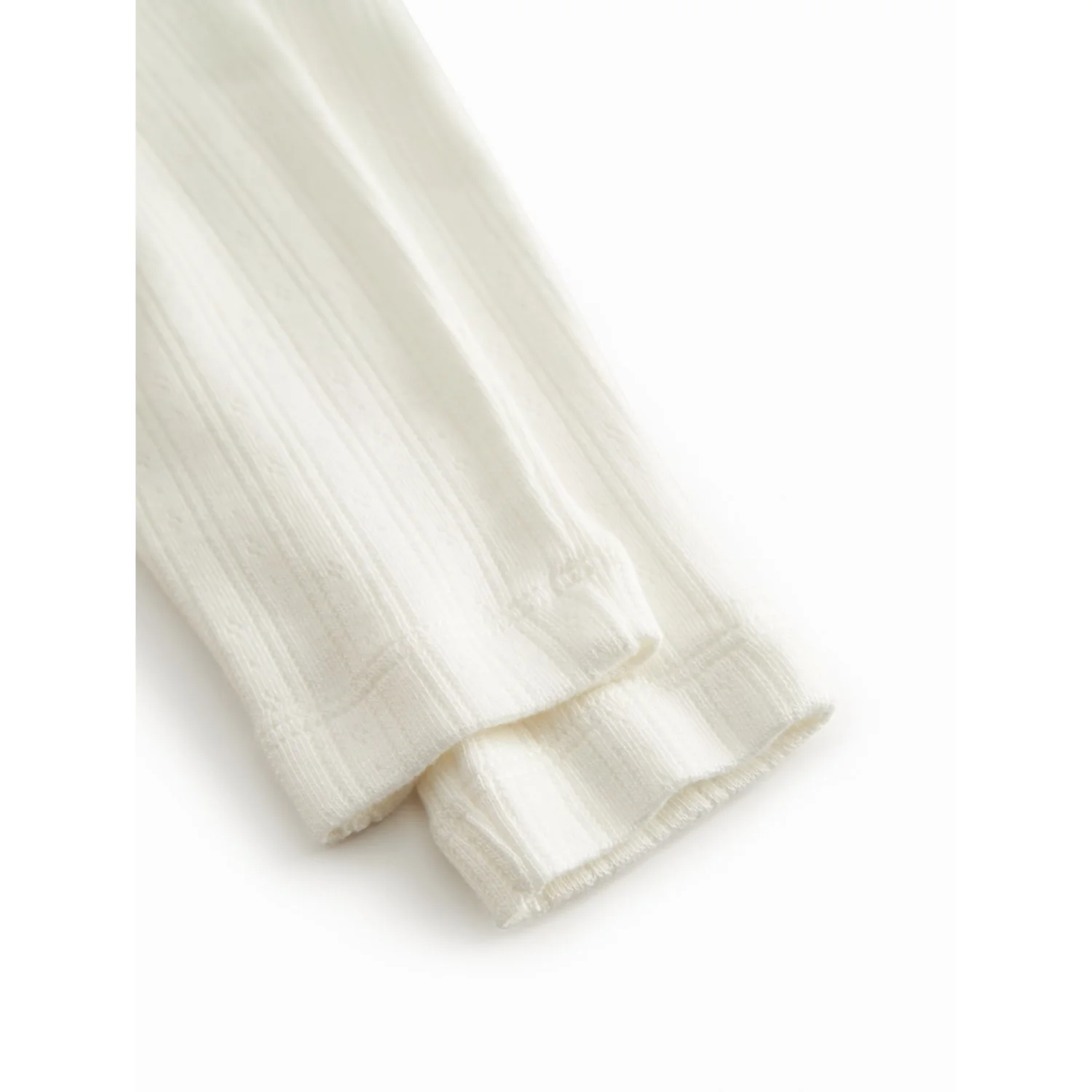 MarMar Newborn Modal Pointelle Gentle White Piva Pants - Image 4