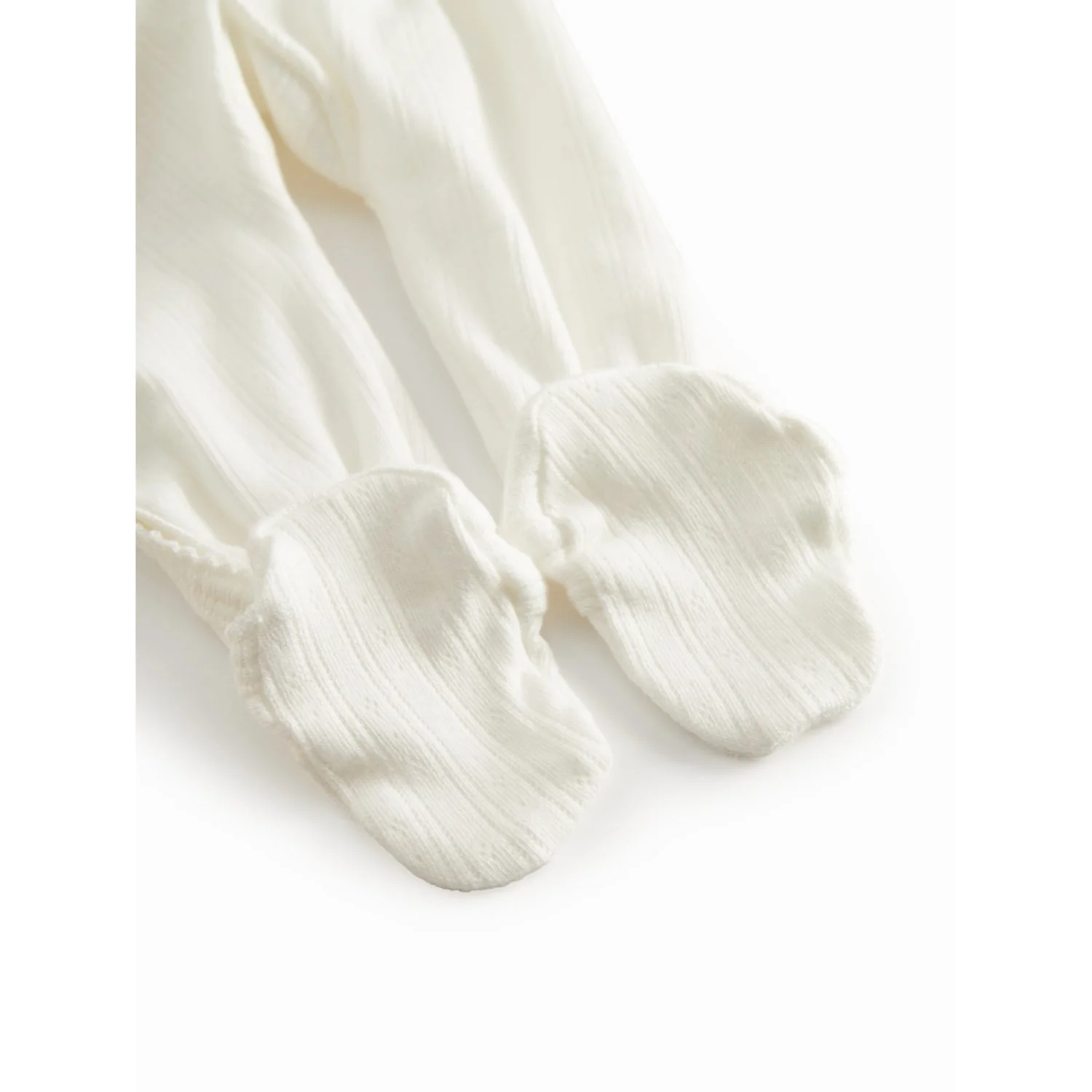 MarMar Newborn Modal Pointelle Gentle White Rubetta Onesie - Image 3