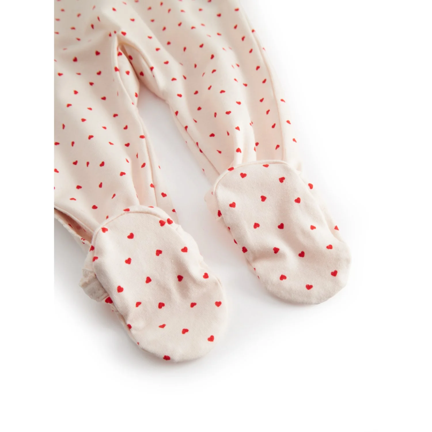 MarMar Newborn Modal Smooth Print Happy Hearts Rubetta Onesie - Image 4