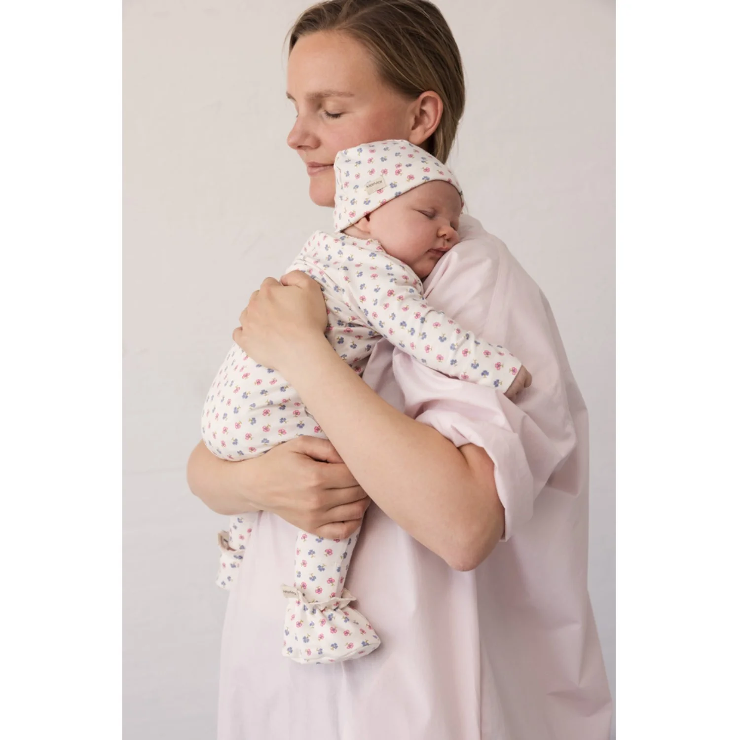 MarMar Newborn Modal Smooth Print Mini Flower Aiko Hat - Image 2
