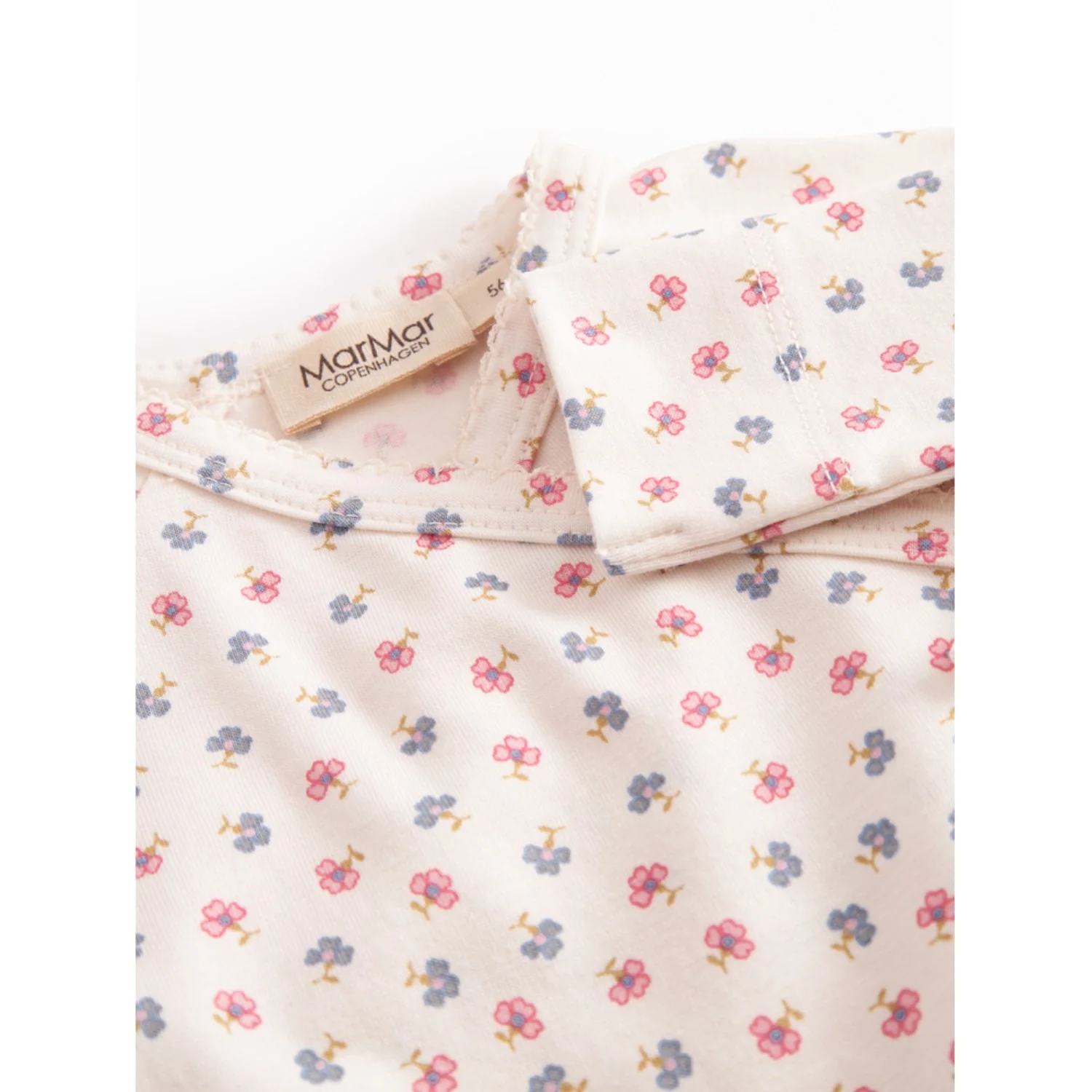 MarMar Newborn Modal Smooth Print Mini Flower Rula Onesie - Image 3