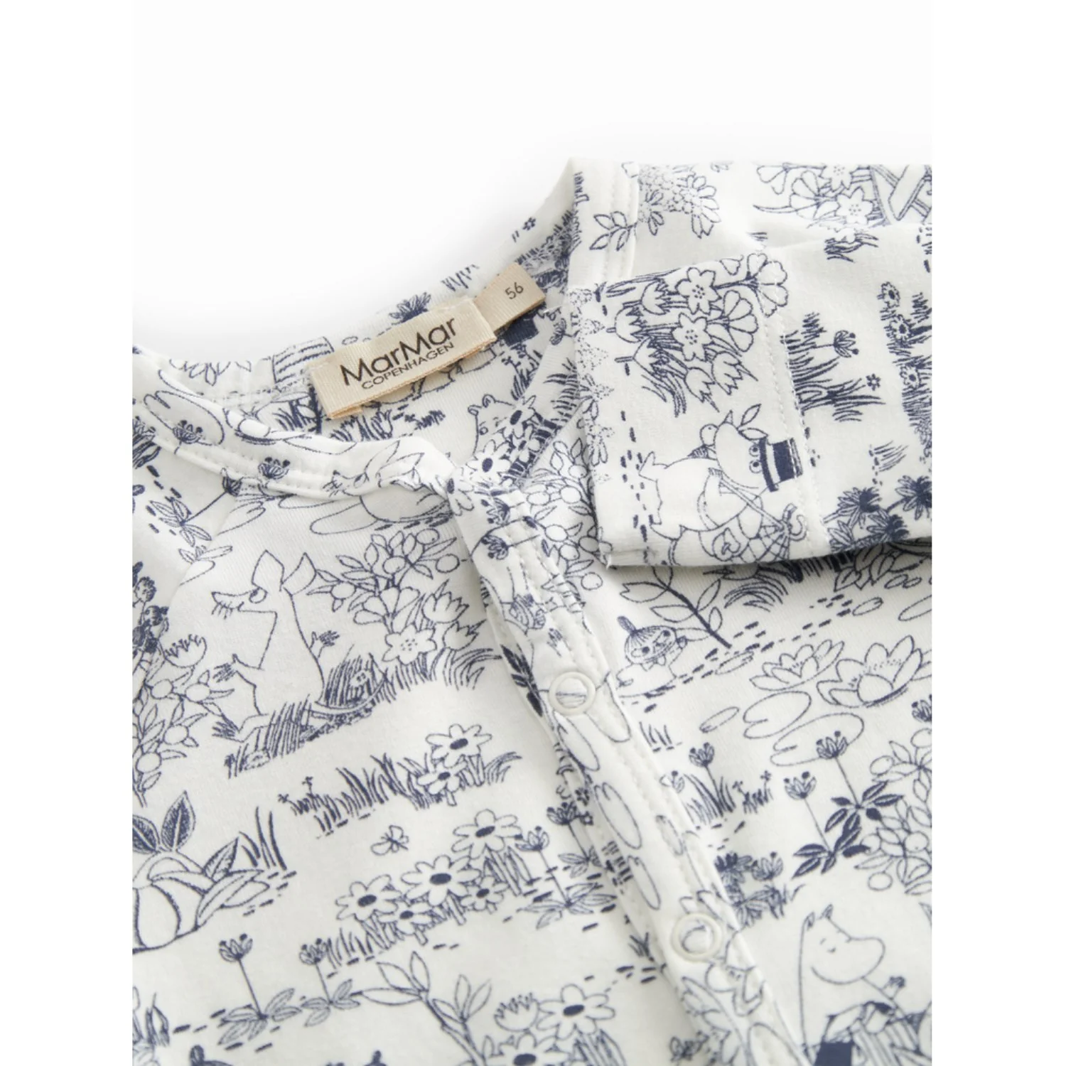 MarMar Newborn Modal Smooth Print Moominvalley Rena Onesie - Image 3