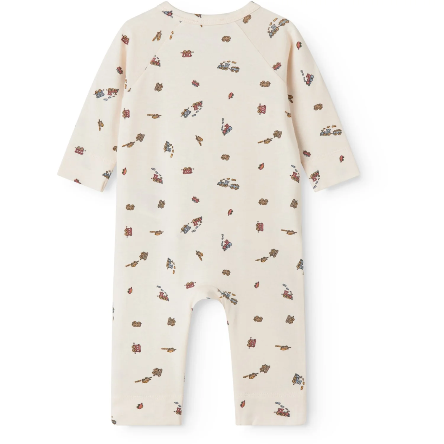 MarMar Newborn Modal Smooth Print Trains Rulo Onesie - Image 4