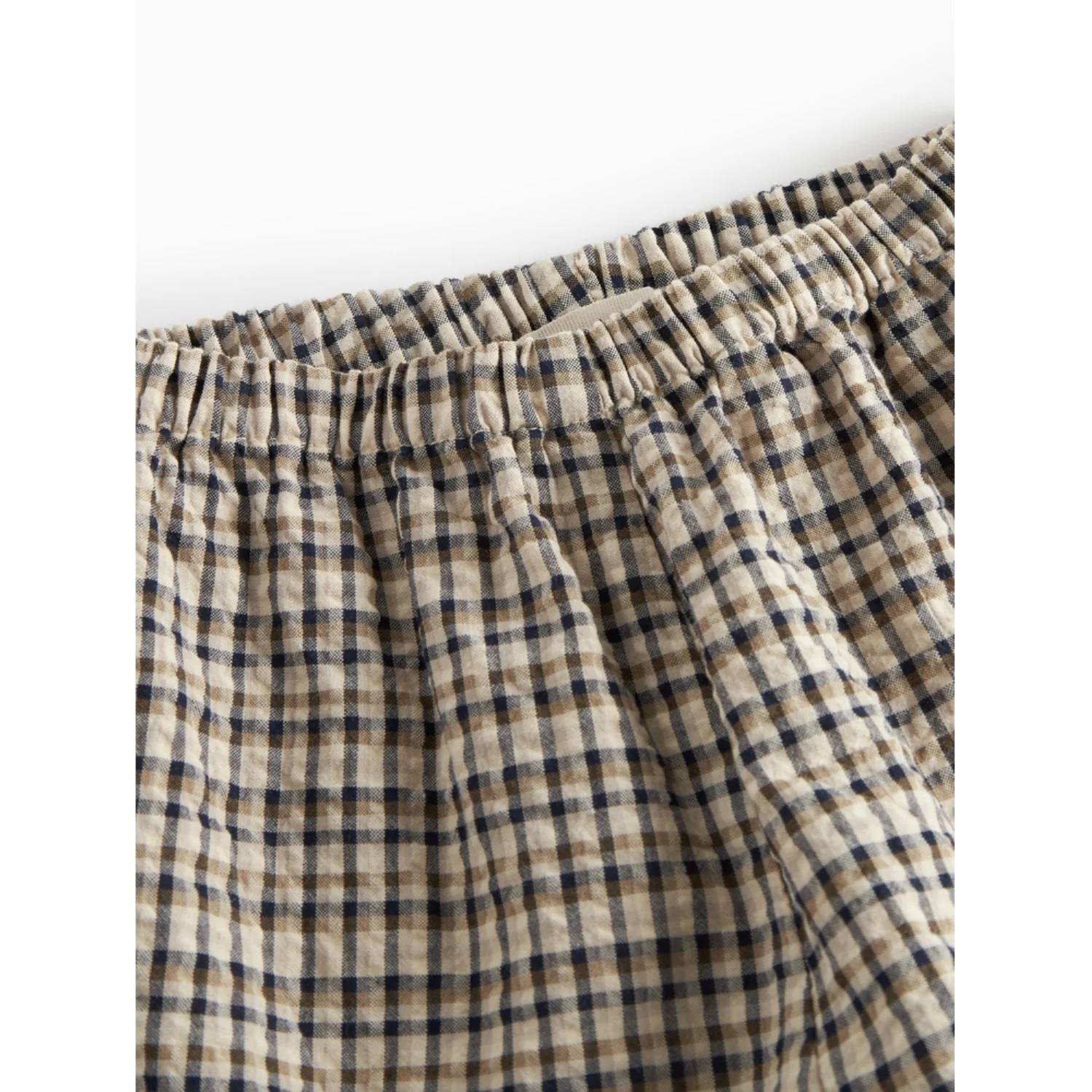 MarMar Seersucker Check Pilot Navy Check Palle Pants - Image 3