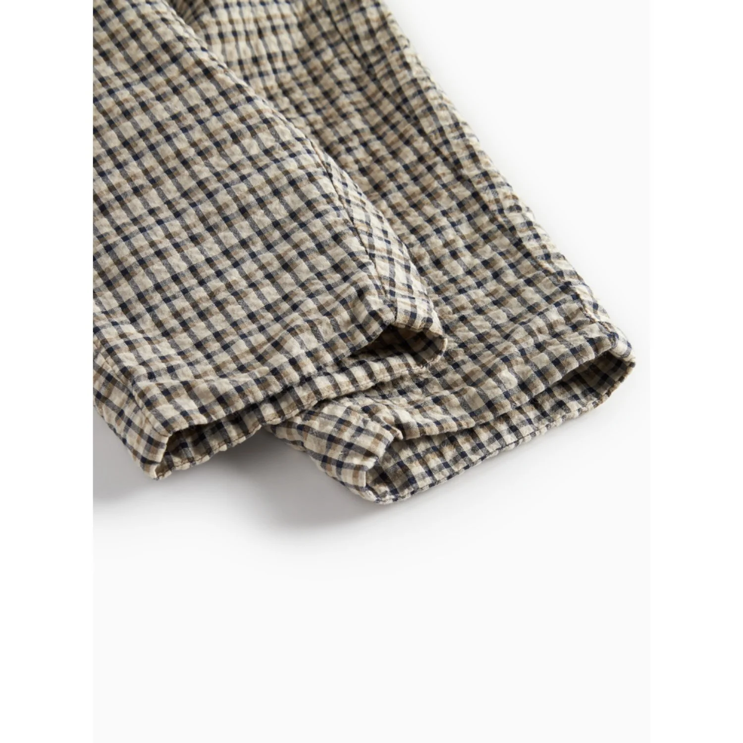 MarMar Seersucker Check Pilot Navy Check Palle Pants - Image 4