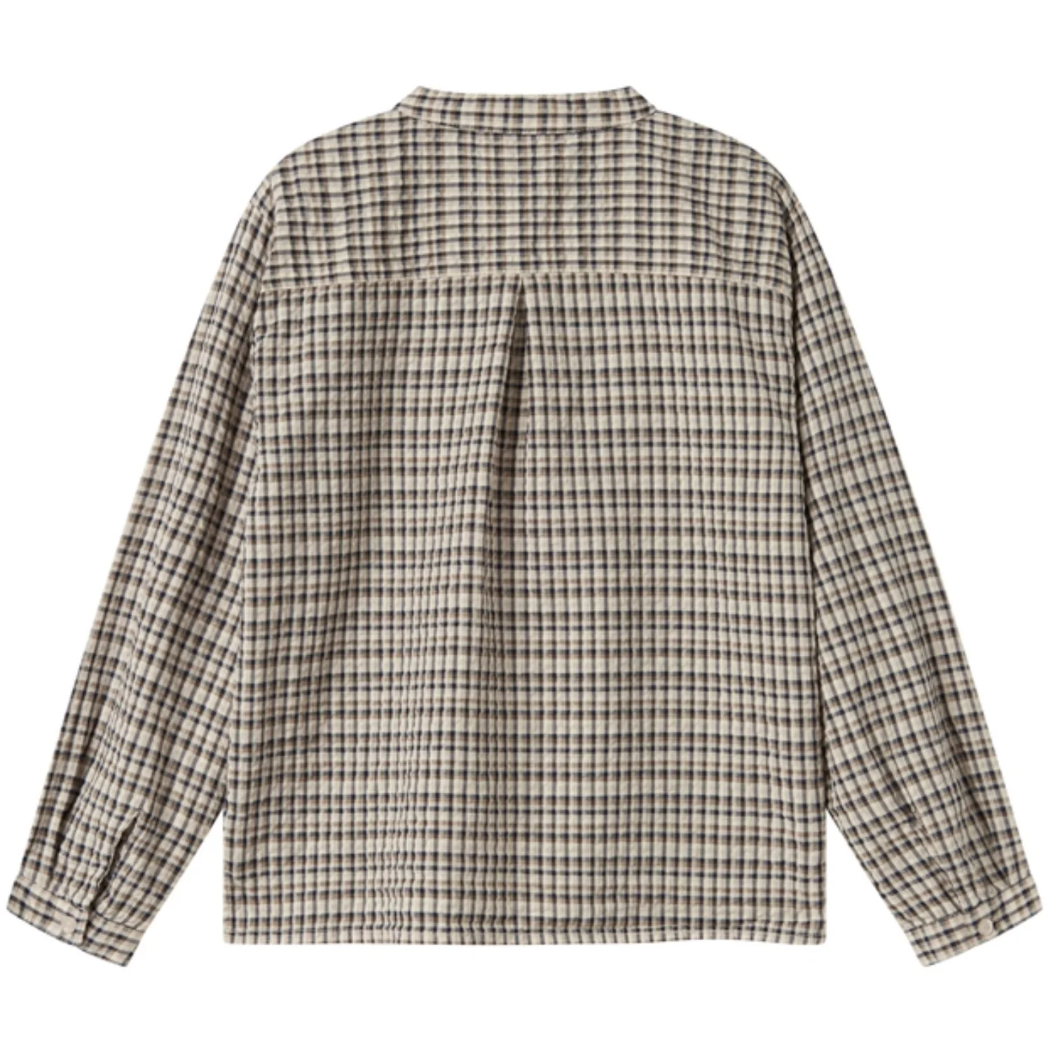 MarMar Seersucker Check Pilot Navy Check Tokyo Shirt - Image 6