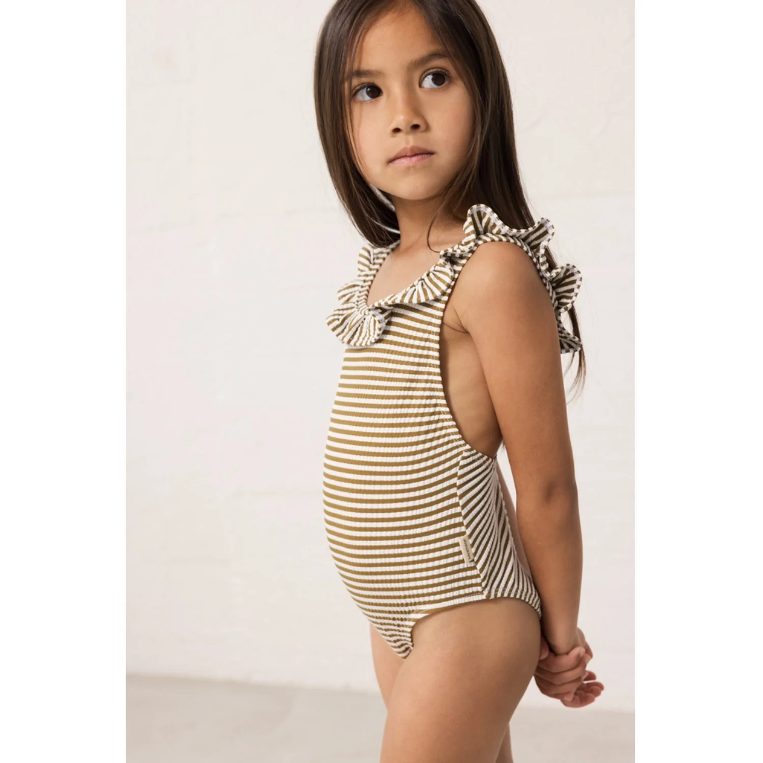 MarMar Seersucker Swim Dark Bronze Stripe Swilla Bathing Suit - Image 3