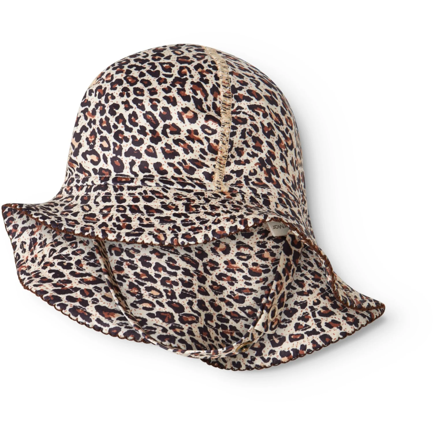 MarMar Swim Print Brown Leo Alba Splash Long Swim Hat