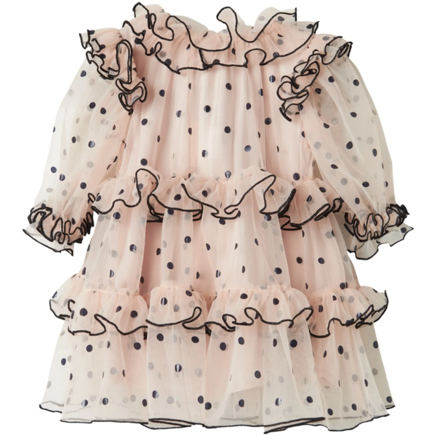 MarMar Tulle Black Dots Dakira LS B Dress - Image 5