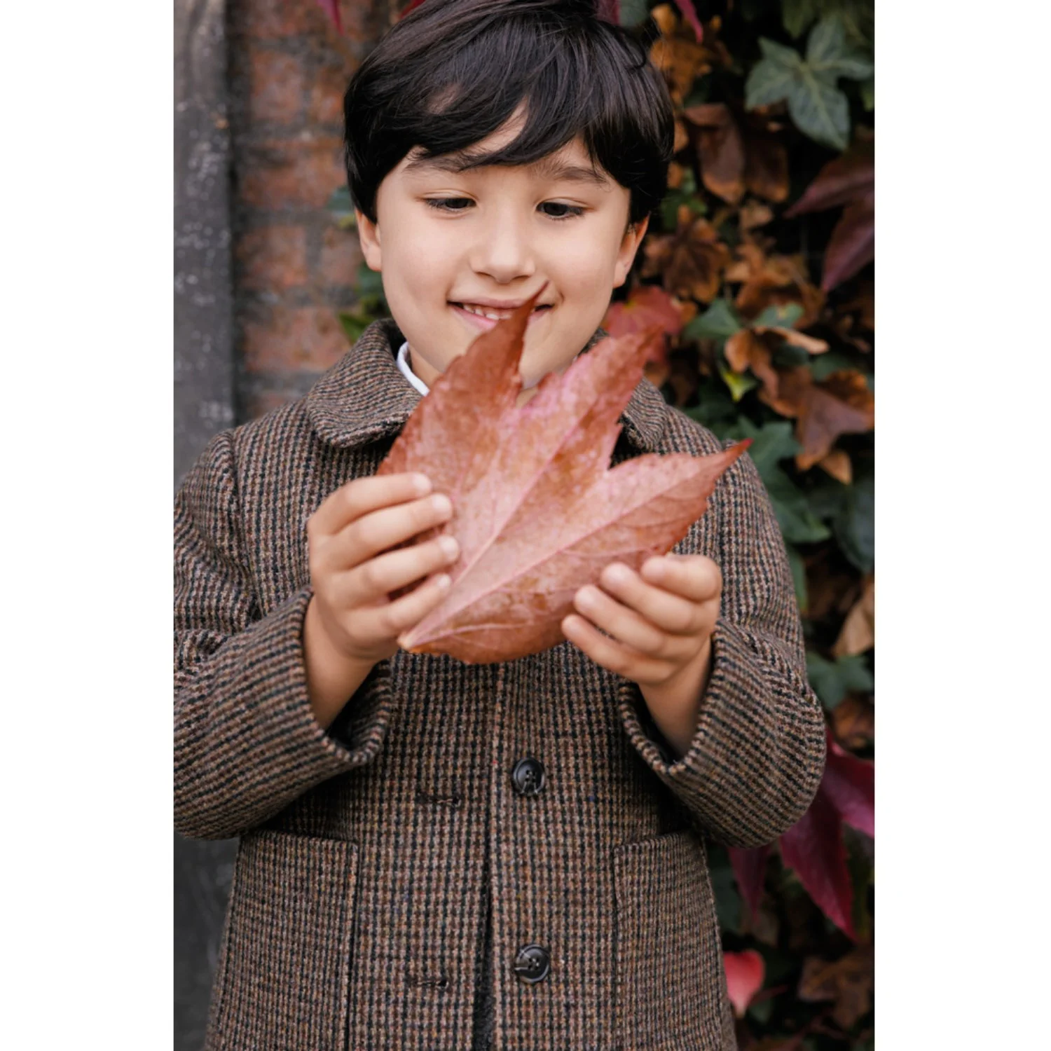 MarMar Wool Check Earthy Check Oval Jacket - Image 3