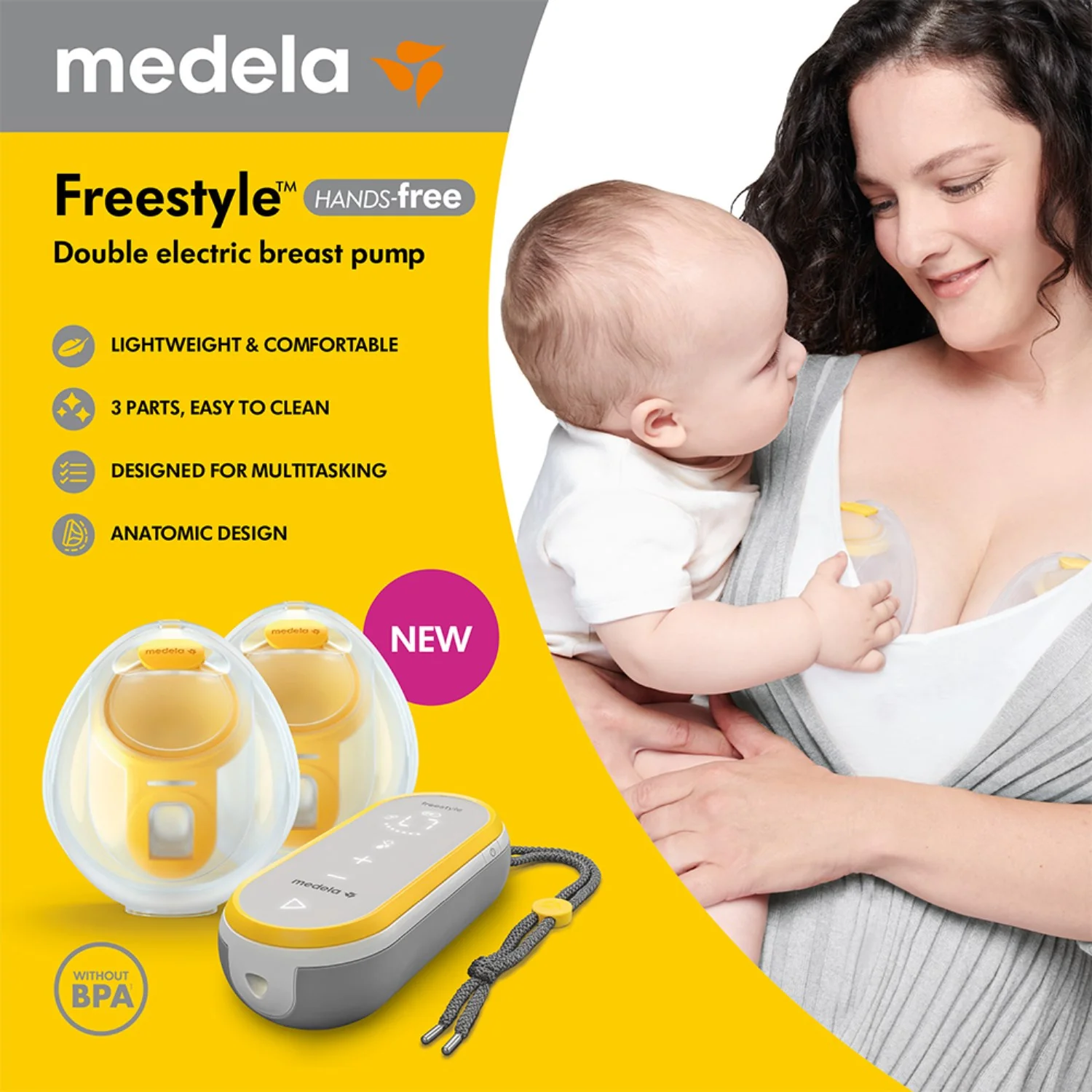 medela Freestyle Hands-Free Double Electric Breast Pump - Image 32