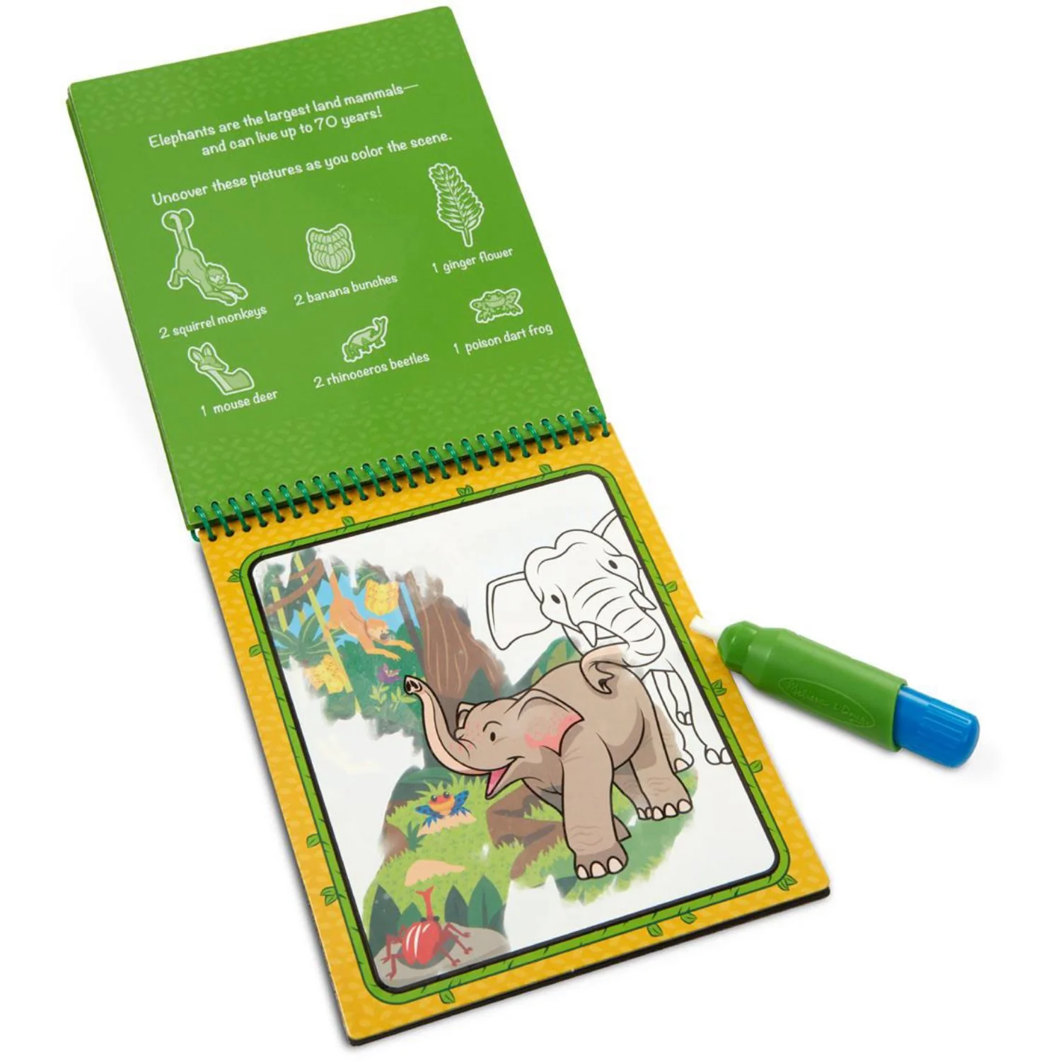 Melissa & Doug Grøn Water Wow! Water-Reveal Pad Jungle - Image 3
