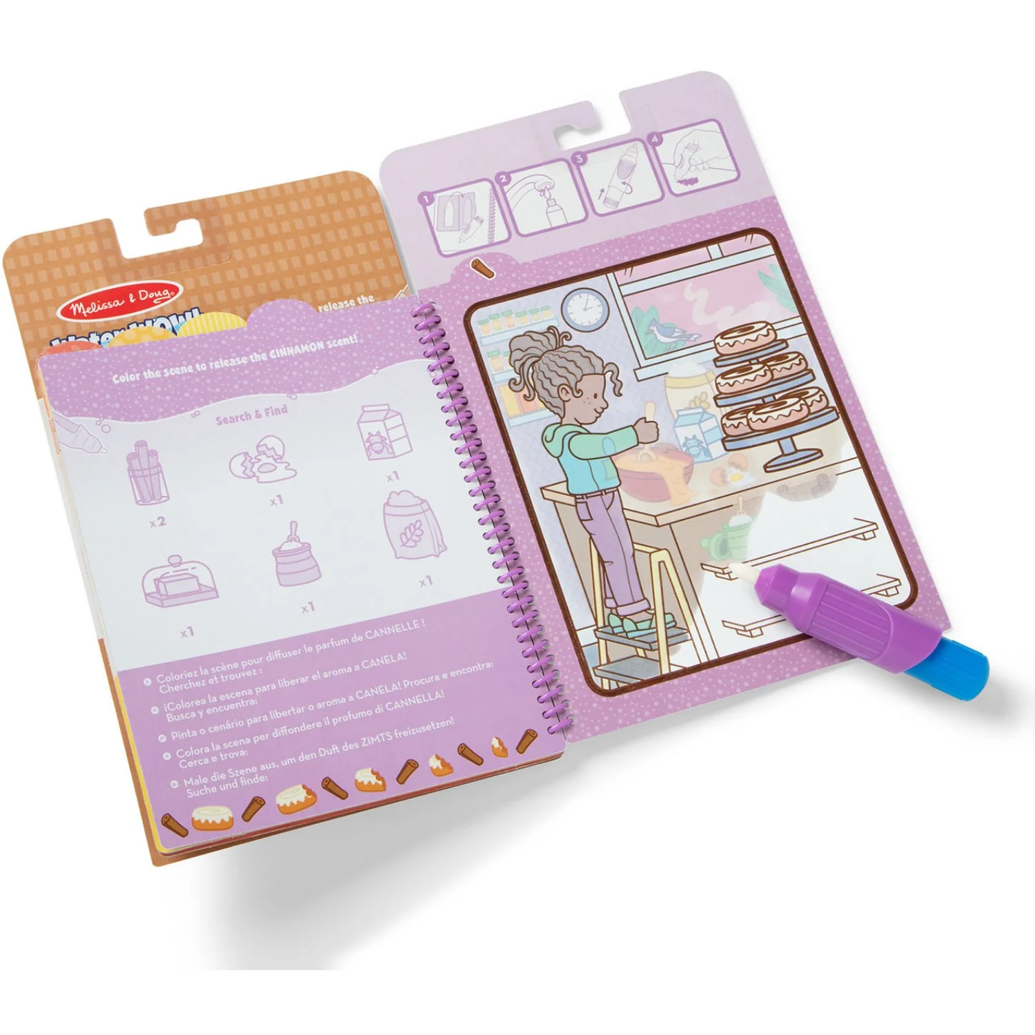 Melissa & Doug Lilla Coloring Book "Water Wow!" Snackdufte - Image 2