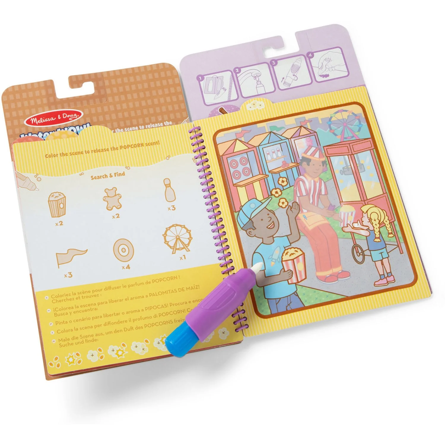 Melissa & Doug Lilla Coloring Book "Water Wow!" Snackdufte - Image 3