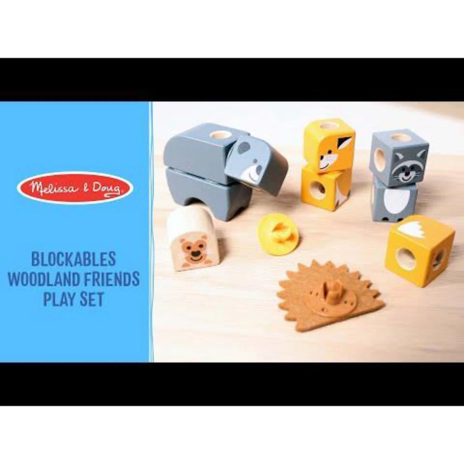 Melissa & Doug Multifarvet Blockables Playset Skovens Dyr 16Pcs - Image 5