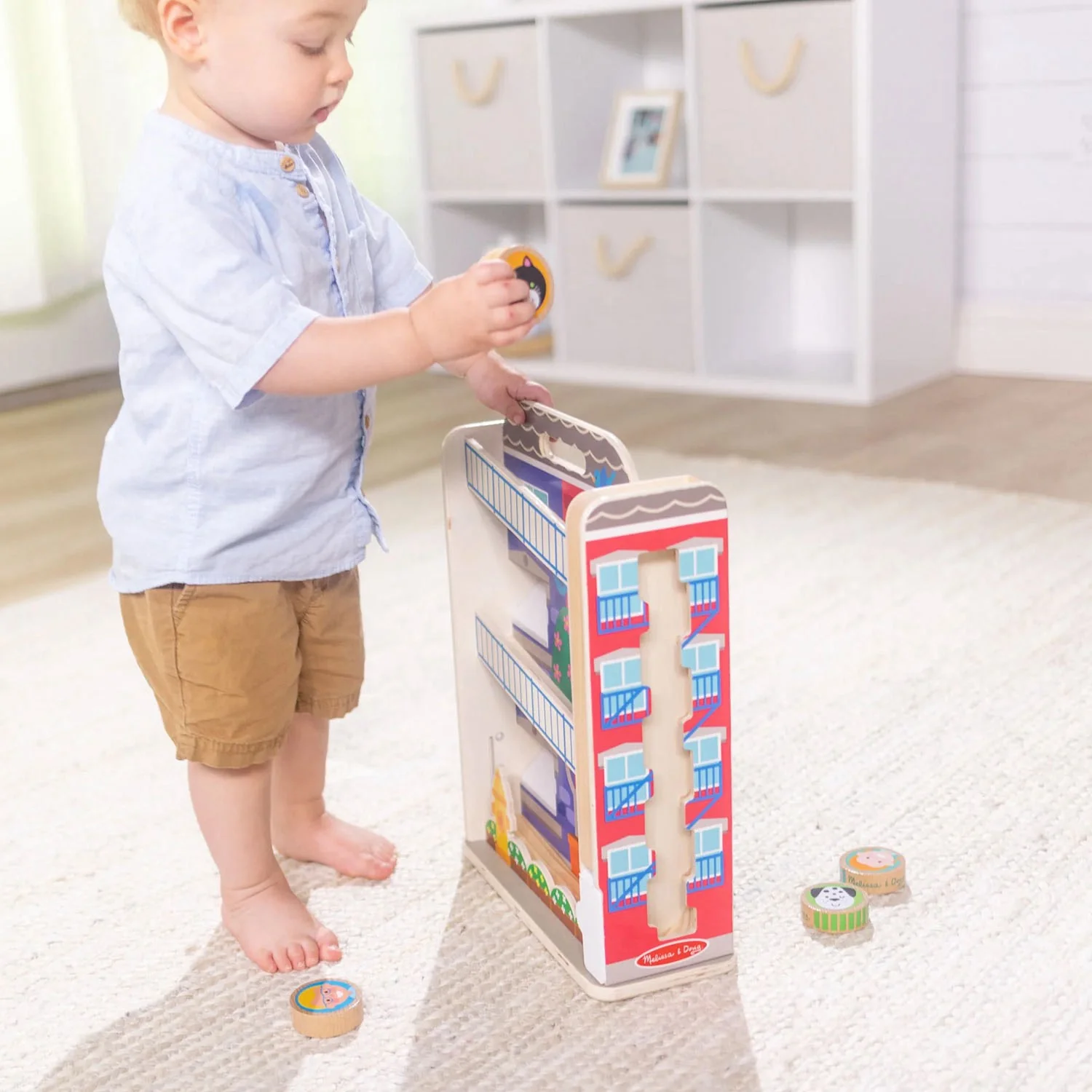 Melissa & Doug Multifarvet Legesæt - Go Tots - Byhus Tumlesæt - Image 3