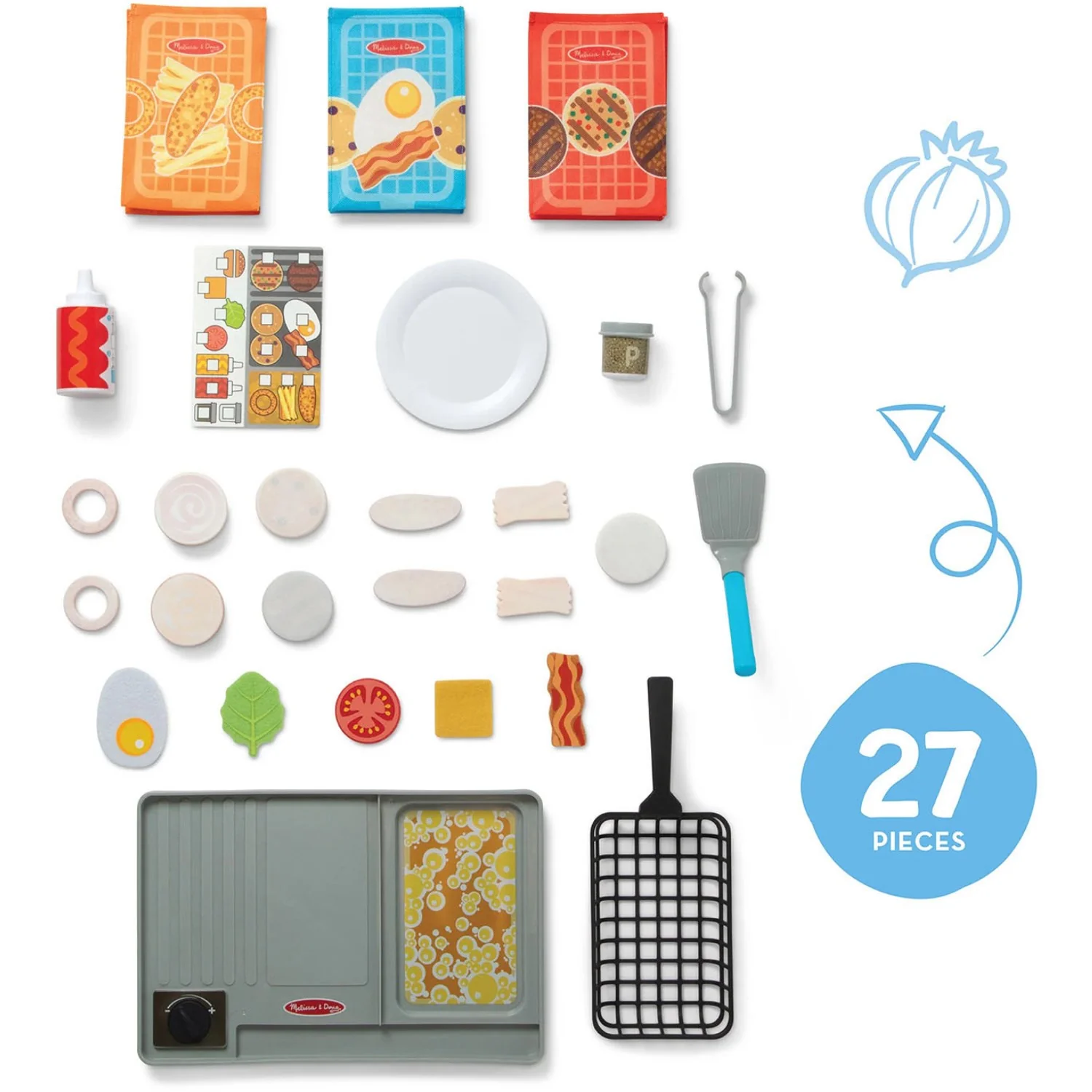 Melissa & Doug Multifarvet Legesæt - Water Wow! Flip & Fry: Grill-Sæt - Image 3