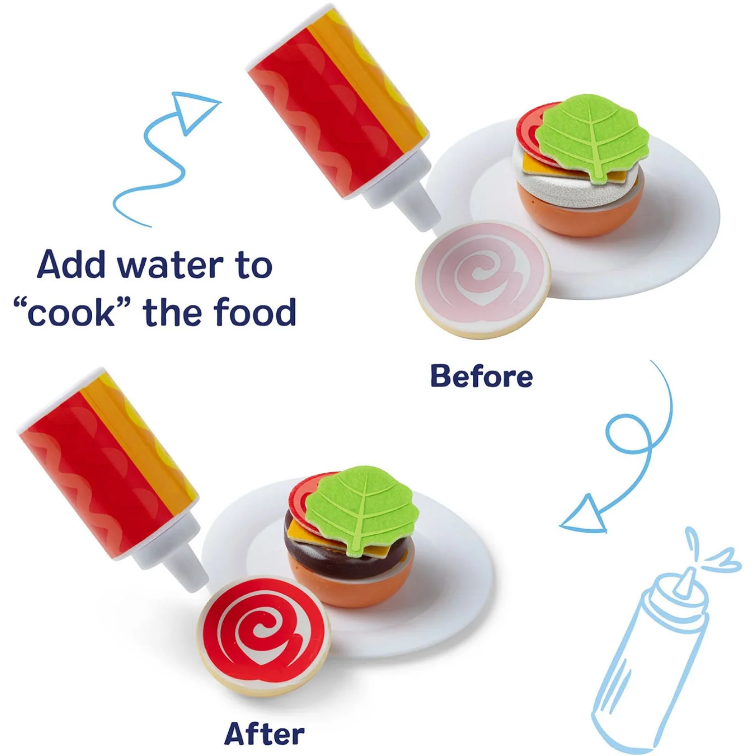 Melissa & Doug Multifarvet Legesæt - Water Wow! Flip & Fry: Grill-Sæt - Image 5
