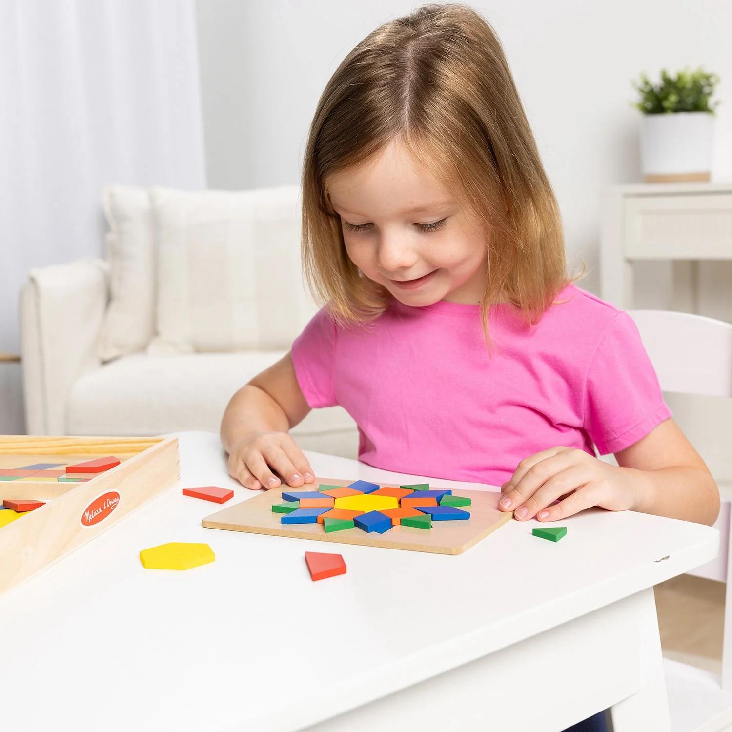 Melissa & Doug Multifarvet Mønster-Leg - Wood - Set With Blocks Og Plader - Image 5