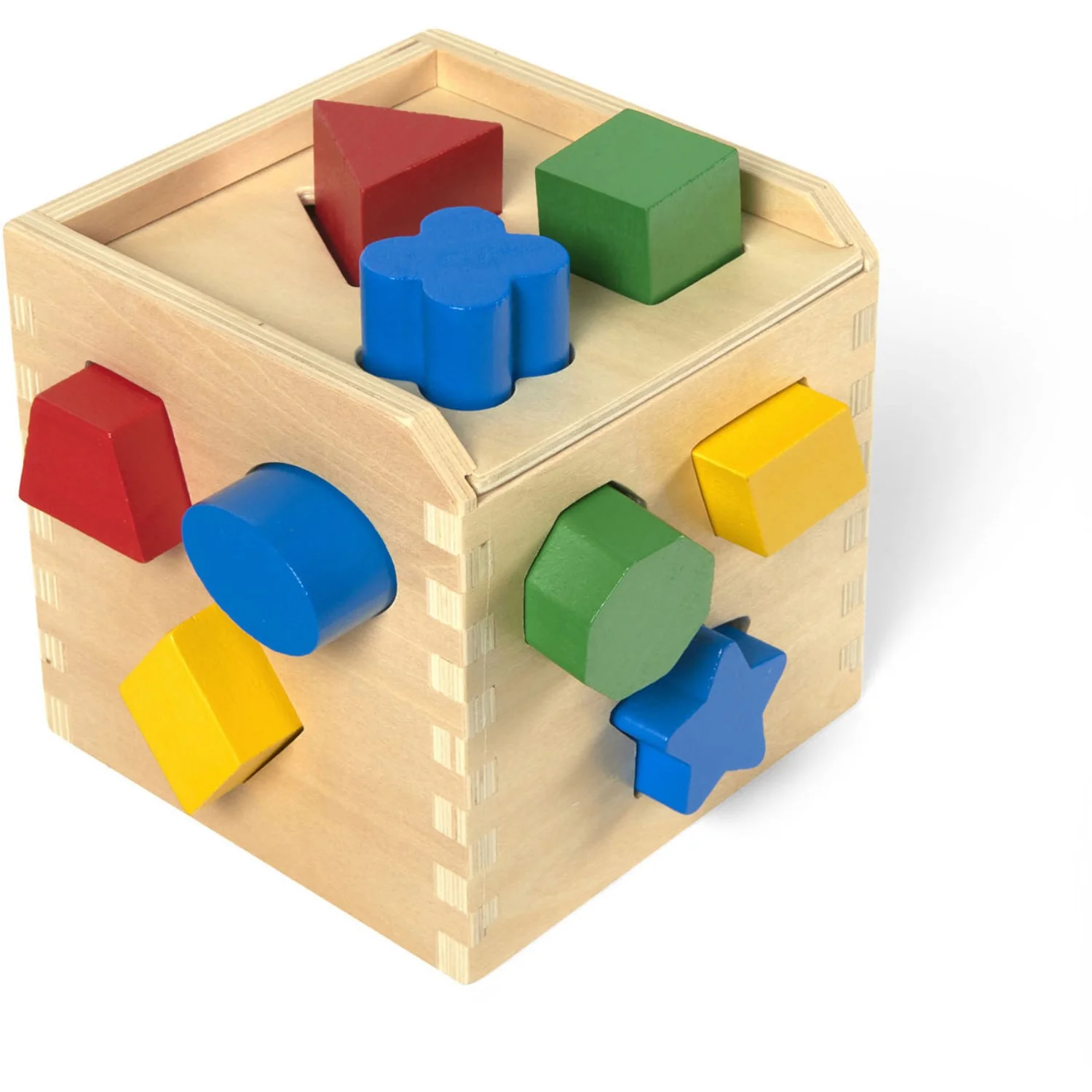 Melissa & Doug Multifarvet Sorteringskasse Kube Wood - Image 7