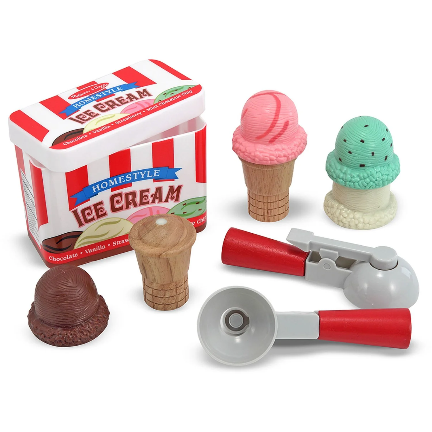 Melissa & Doug Multifarvet Toy Scoop & Stack Ice Cream Cone Playset - Image 6