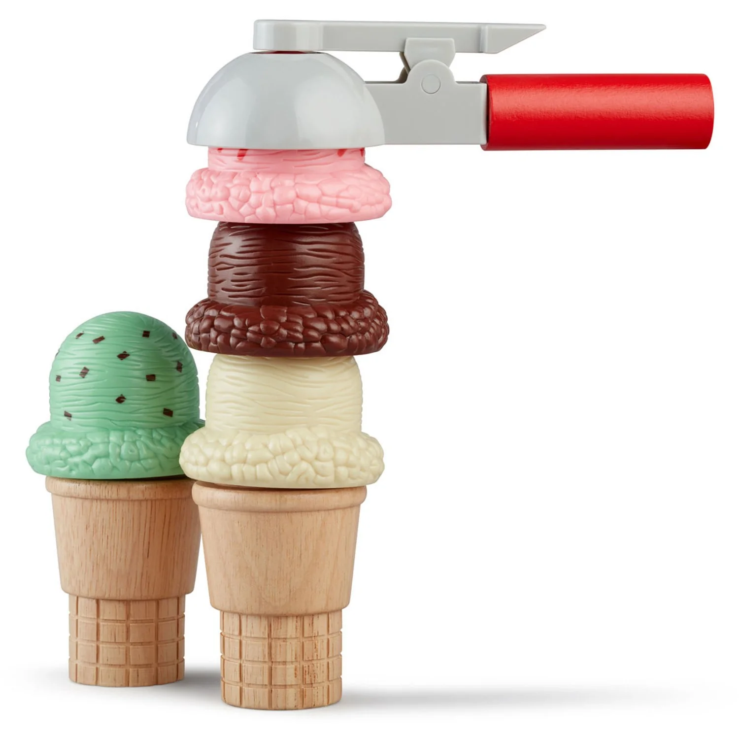 Melissa & Doug Multifarvet Toy Scoop & Stack Ice Cream Cone Playset - Image 7