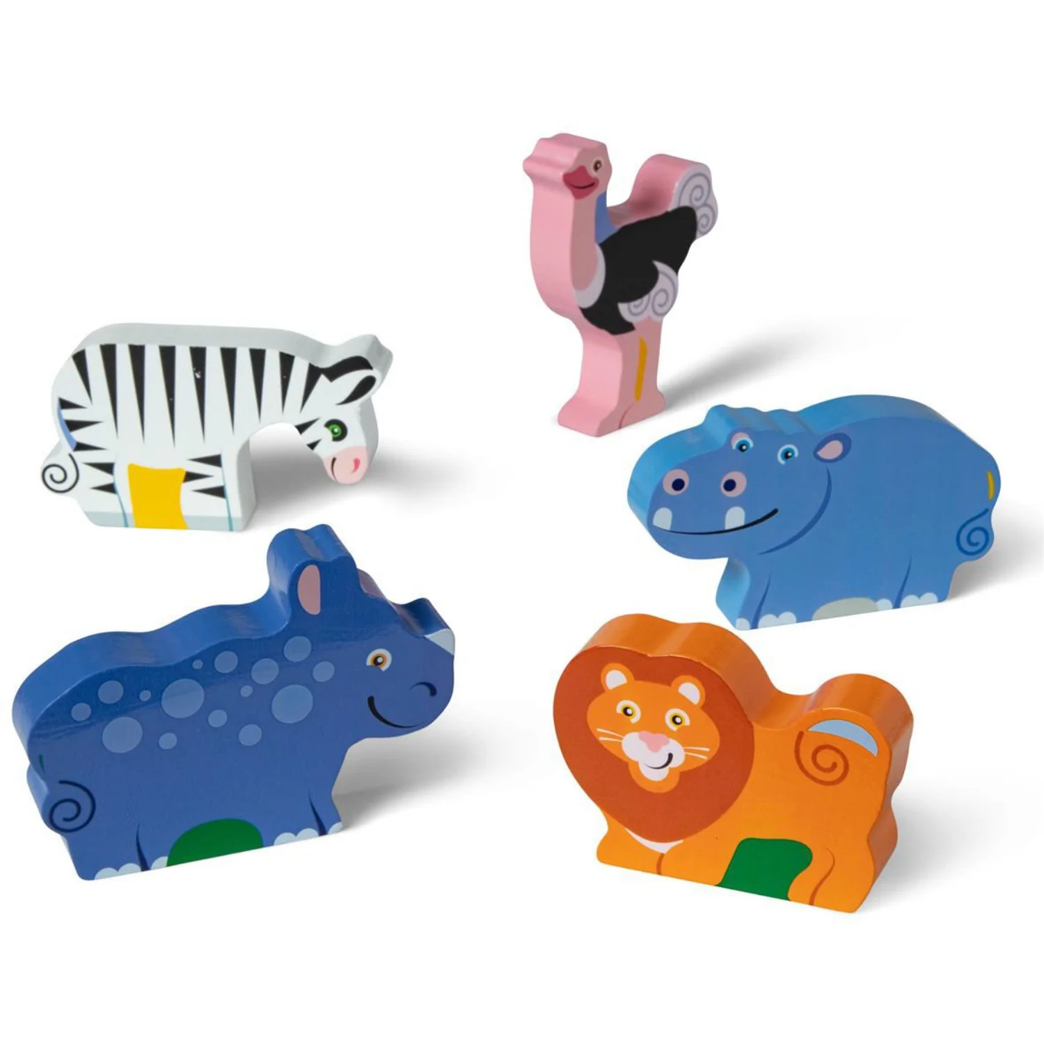 Melissa & Doug Multifarvet Wooden Chunky Puzzle Safari Animals - Image 2