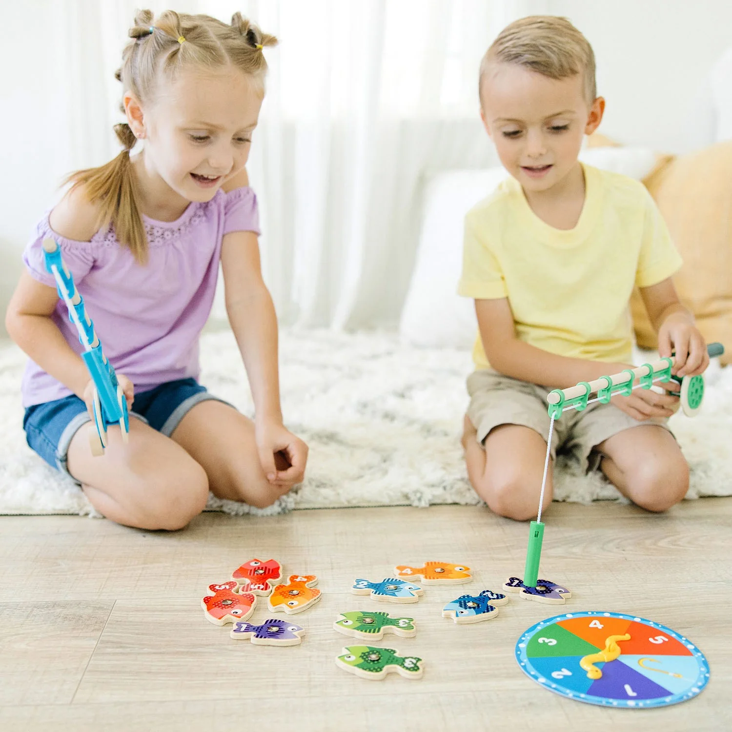 Melissa & Doug Multifarvet Wooden Fishing Game Catch And Count - Image 2