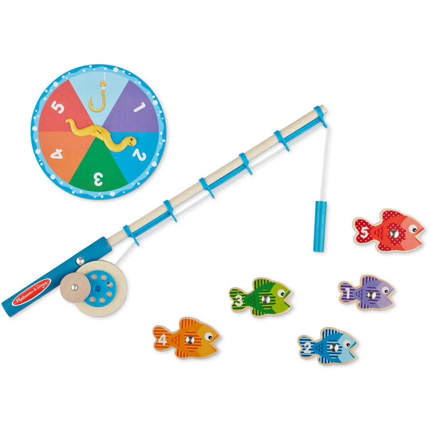 Melissa & Doug Multifarvet Wooden Fishing Game Catch And Count - Image 5