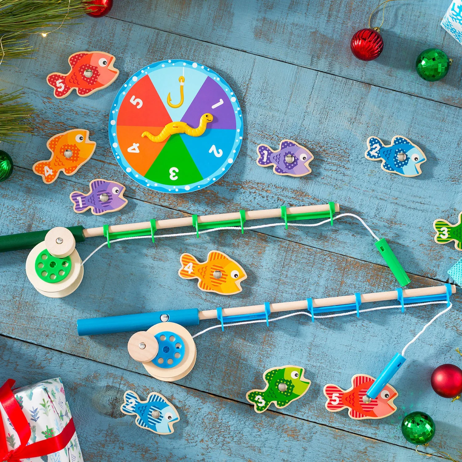 Melissa & Doug Multifarvet Wooden Fishing Game Catch And Count - Image 7