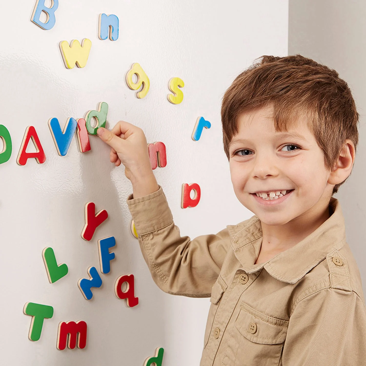 Melissa & Doug Multifarvet Wooden Magnets Alphabet - Image 2