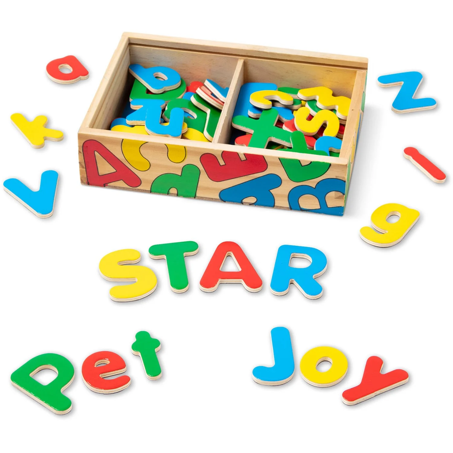 Melissa & Doug Multifarvet Wooden Magnets Alphabet - Image 5
