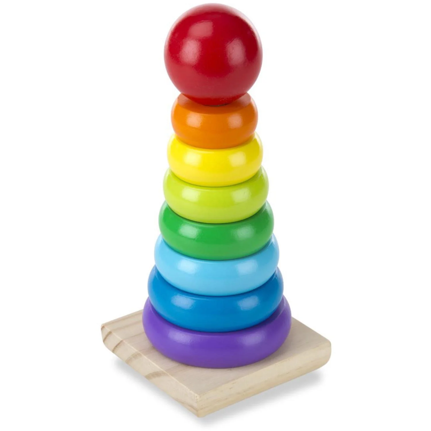 Melissa & Doug Multifarvet Wooden Stacking Toy Rainbow - Image 3