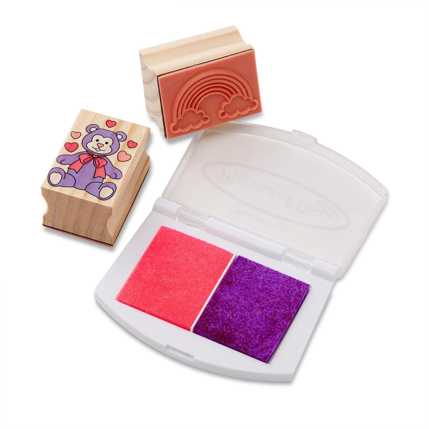 Melissa & Doug Multifarvet Wooden Stamp Set Friendship - Image 7