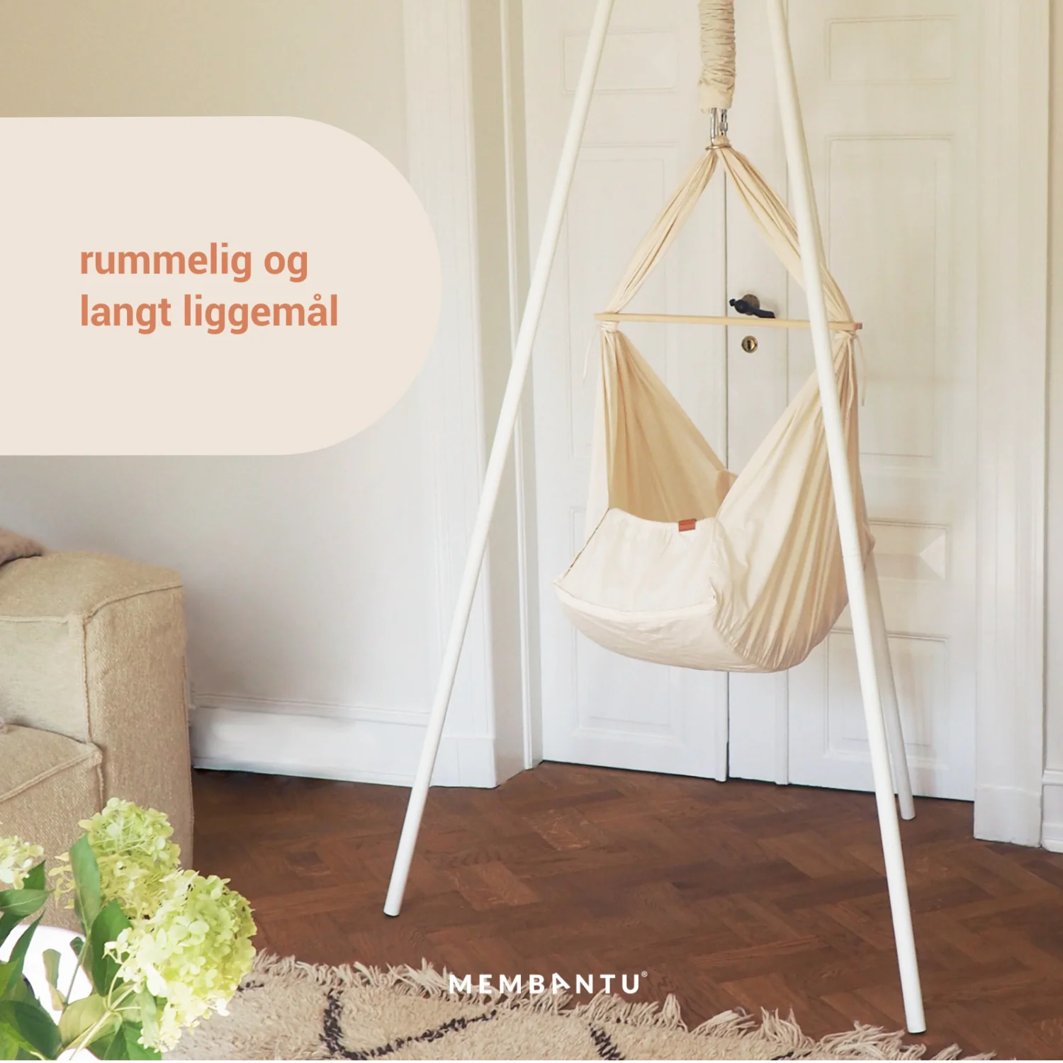 MEMBANTU Sage Green Organic Baby Hammock Basic - Image 14