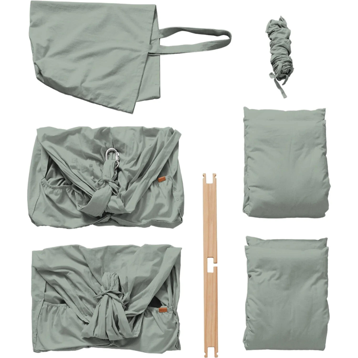 MEMBANTU Sage Green Organic Twin Hammock Basic - Image 3