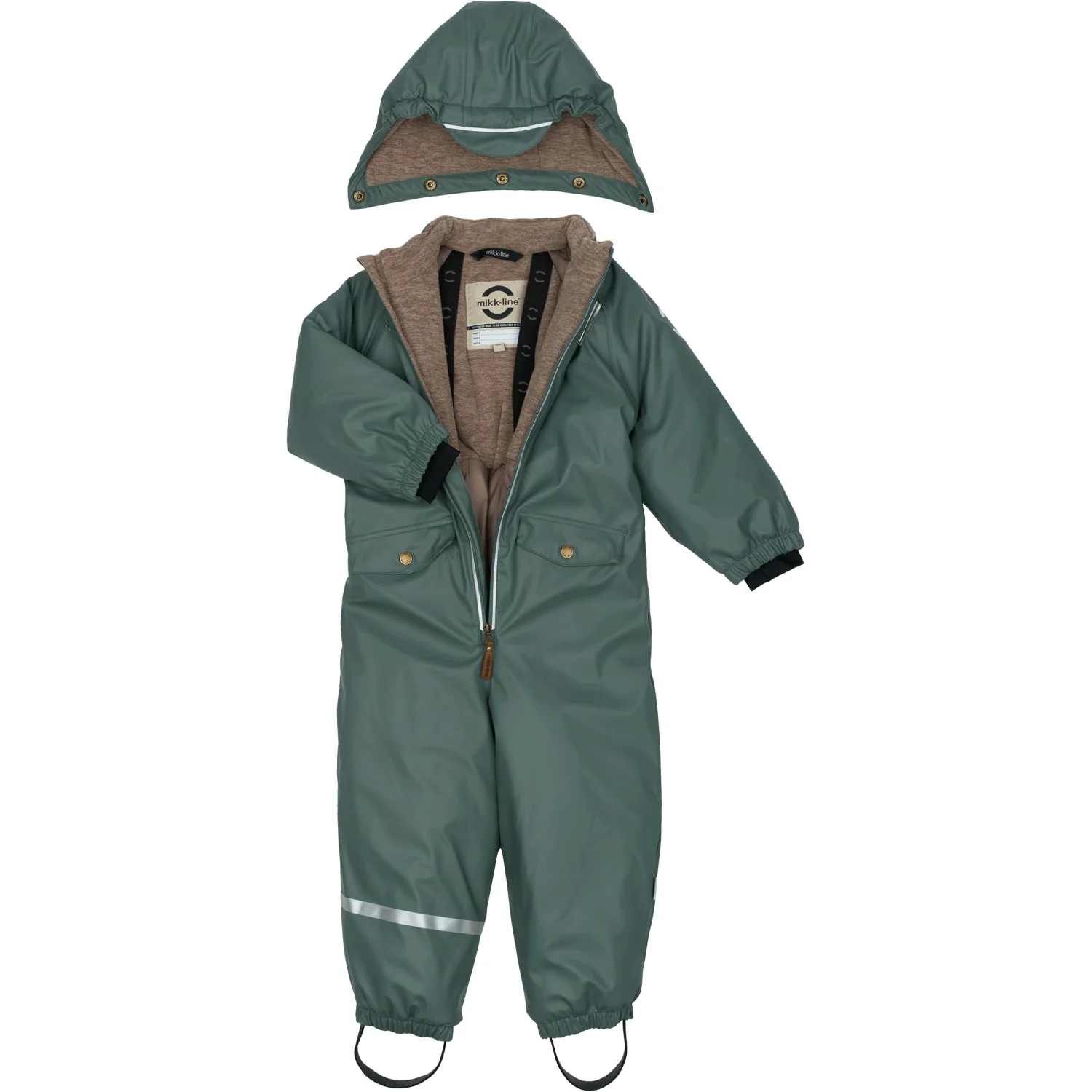 Mikk-Line Balsam Green PU Snow Suit - Image 6