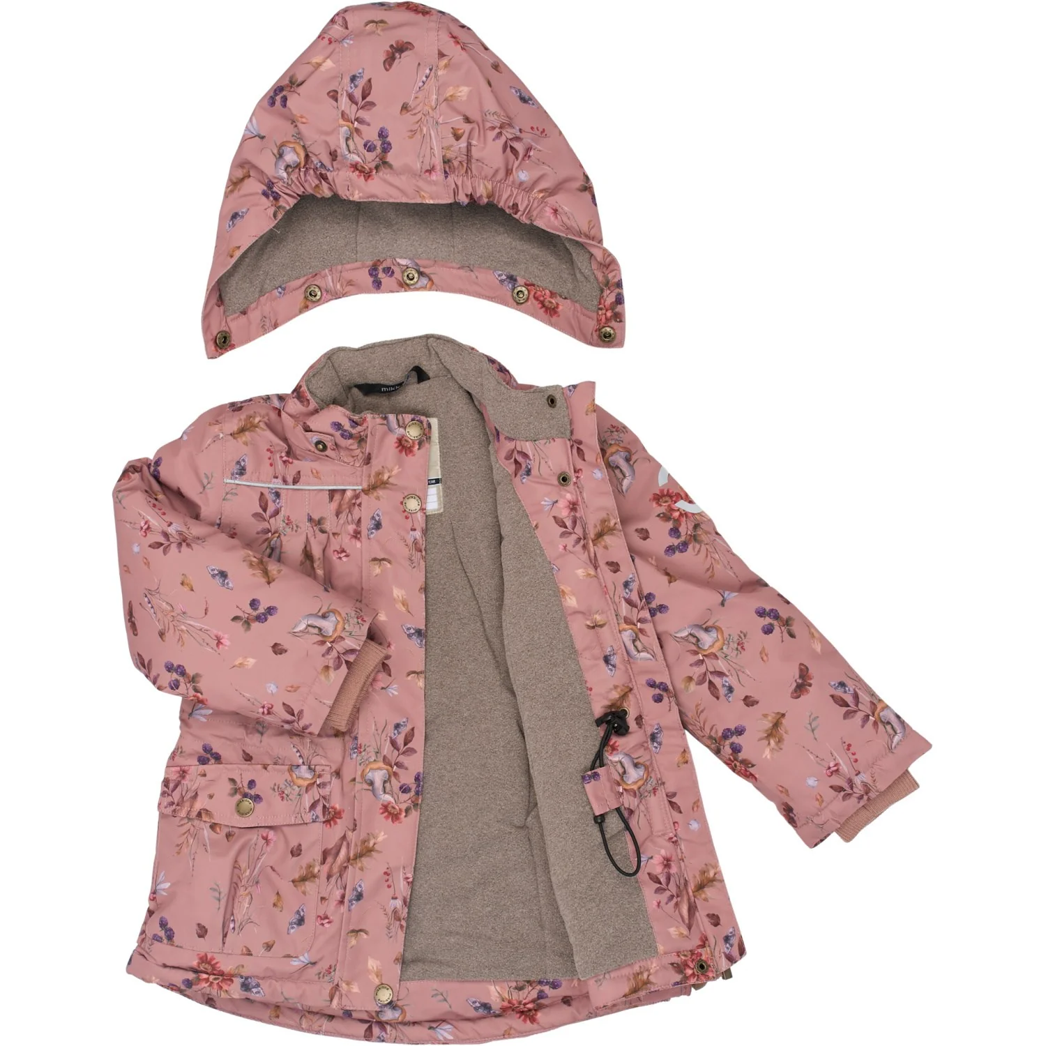 Mikk-Line Burlwood Polyester Girls Jacket AOP Floral - Image 7