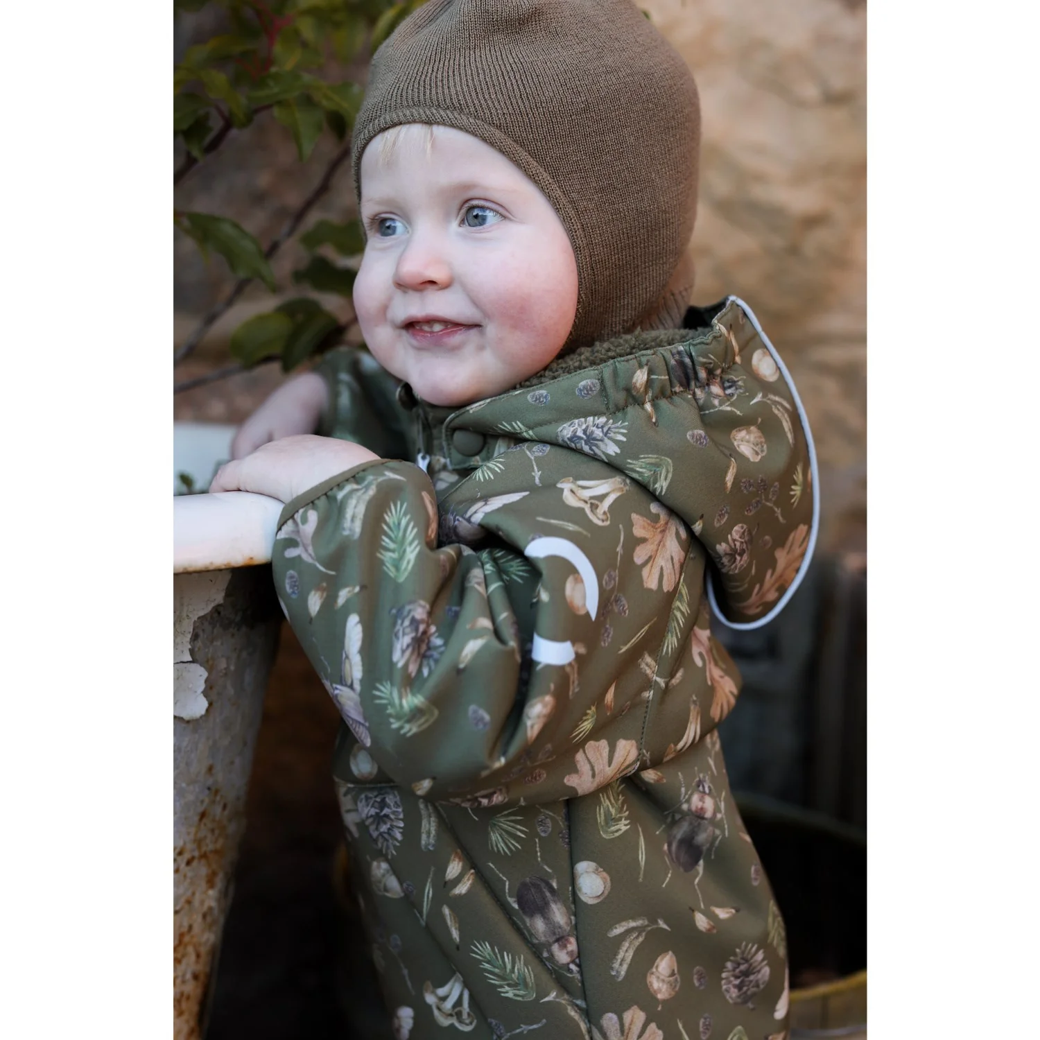 Mikk-Line Burnt Olive Polyester Baby Jacket AOP - Image 4